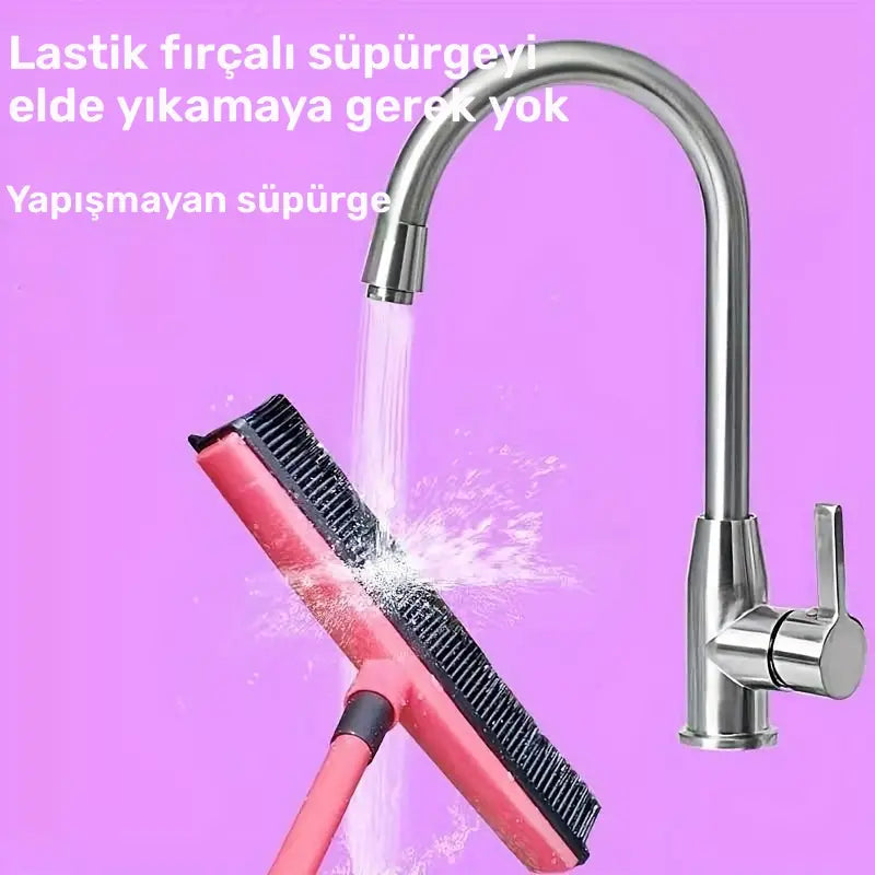 Floor Hair Vacuum Cleaner Dust Scraper & Pet Rubber Brush Carpet Cleaner